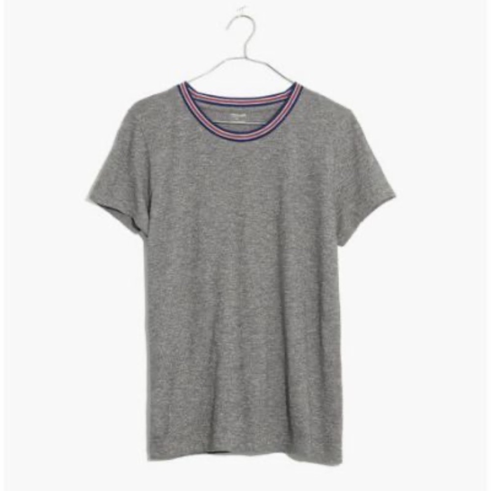 NWT Madewell Retro Grey Ringer Tee. Size S.